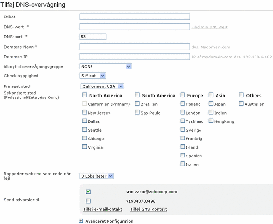 DNS Server Overv&aring;gning