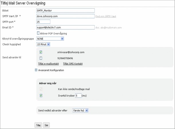 Email Server Overv&aring;gning