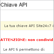 API di Site24x7 API di Site24x7