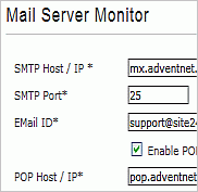Monitor performance of email servers