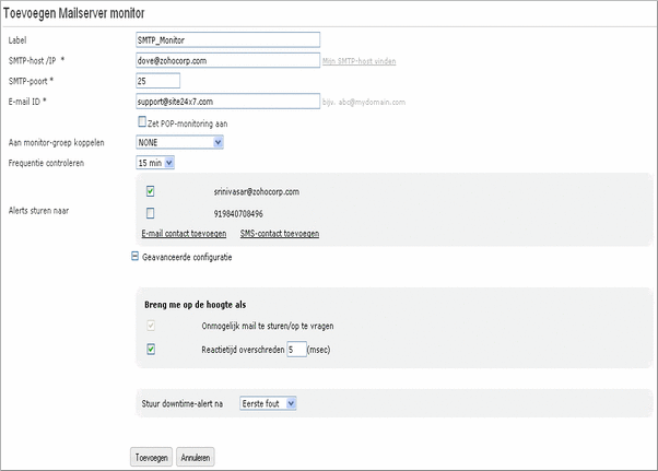 E-Mail Server Monitoring