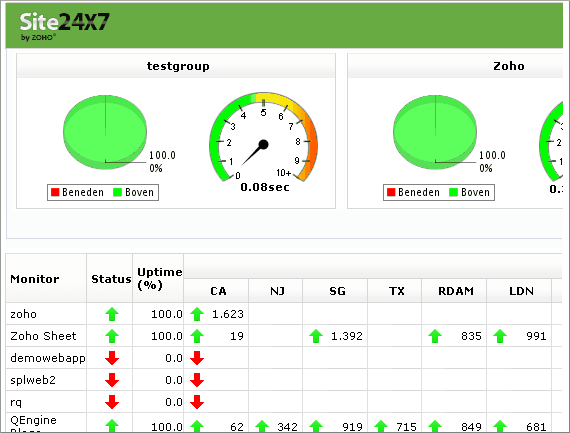 Website Monitoring Rapportages