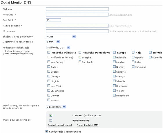 Monitorowanie serwera DNS