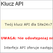 API dla Site24x7 API dla Site24x7