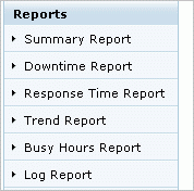 View reports on website uptime and performance