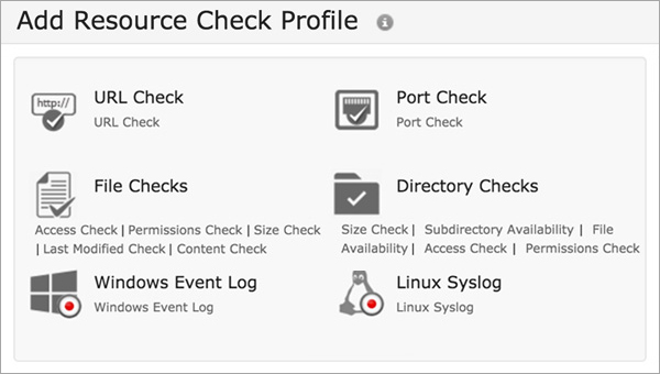 Monitor resources on your server. Resource Check Profiling