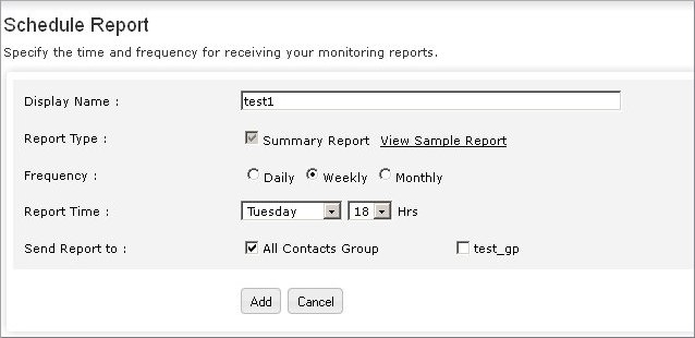 Daily/weekly reports through email