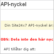 Site24x7 API