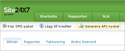 Webbsida Overvakning API
