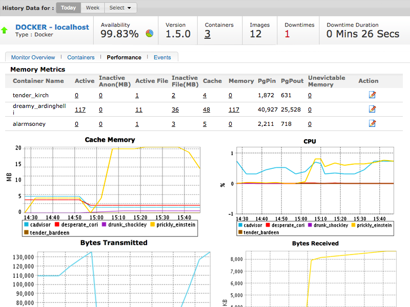 Docker Monitoring Performance